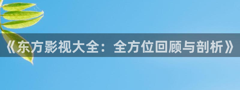酷客影院 电视剧：《东方影视大全：全方位回顾与剖析》